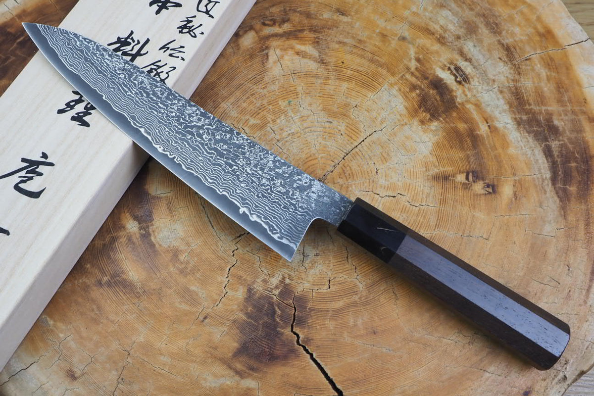 Shigeki Tanaka - "Harukaze" Hand Forged SG2 Damascus Gyuto 21cm with Walnut Handle