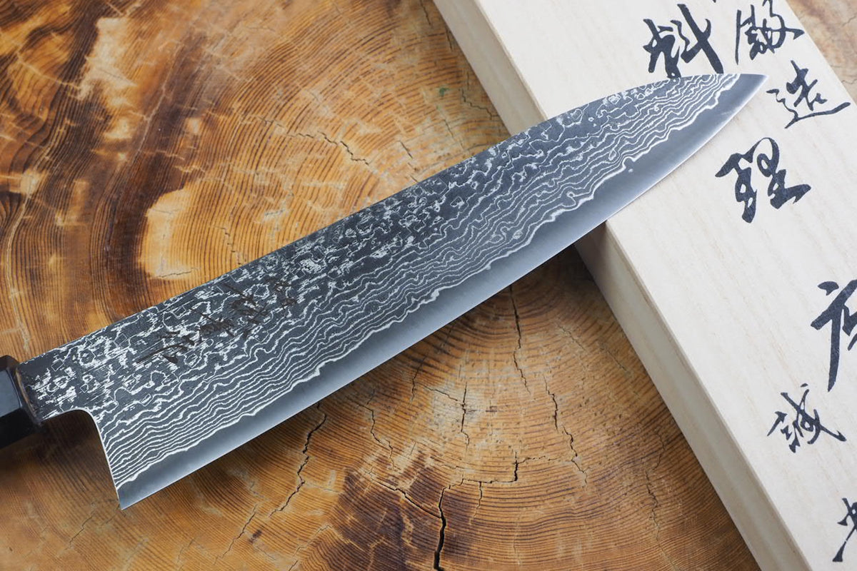 Shigeki Tanaka - "Harukaze" Hand Forged SG2 Damascus Gyuto 21cm with Walnut Handle