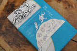 "Furoshiki" Wrapping Cloth - Choju-Jinbutsu-Giga Lotus Leaf | Turquoise (100cm x 100cm)