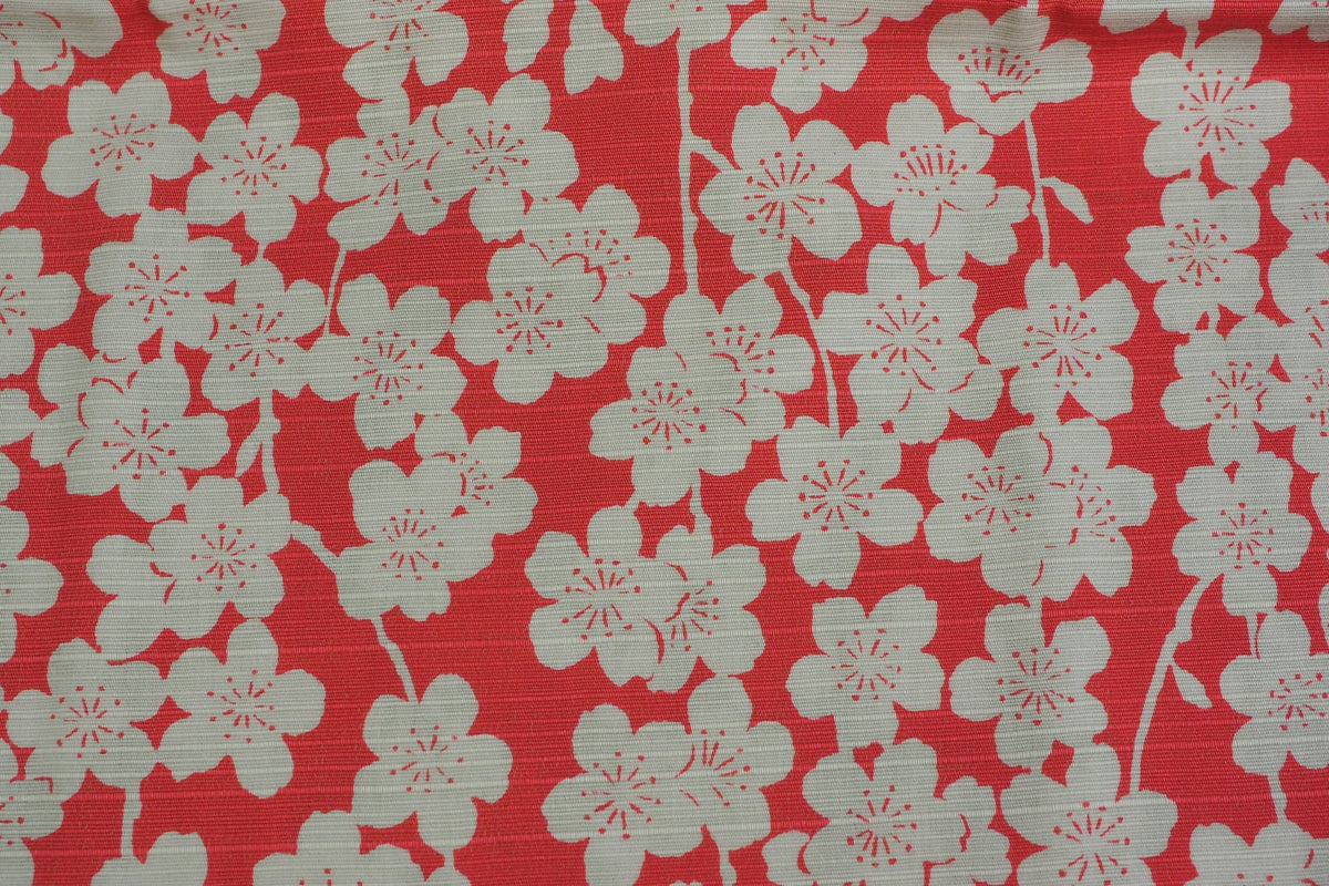 "Furoshiki" Wrapping Cloth - Isa monyo Reversible | Weeping Cherry Tree Pink/Green (100cm x 100cm)