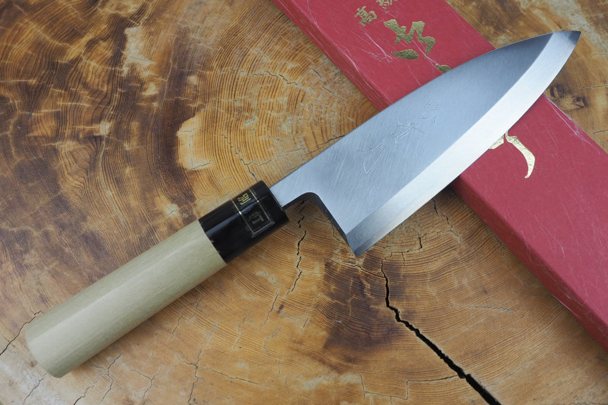 Sakai Jikko "Betsuuchi" White-3 Steel Deba Fish Filleting Knife (15cm/18cm)