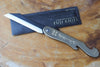 Folding Knife with bottle opener - Mt.Fuji Blue-2 Steel with Brass Handle