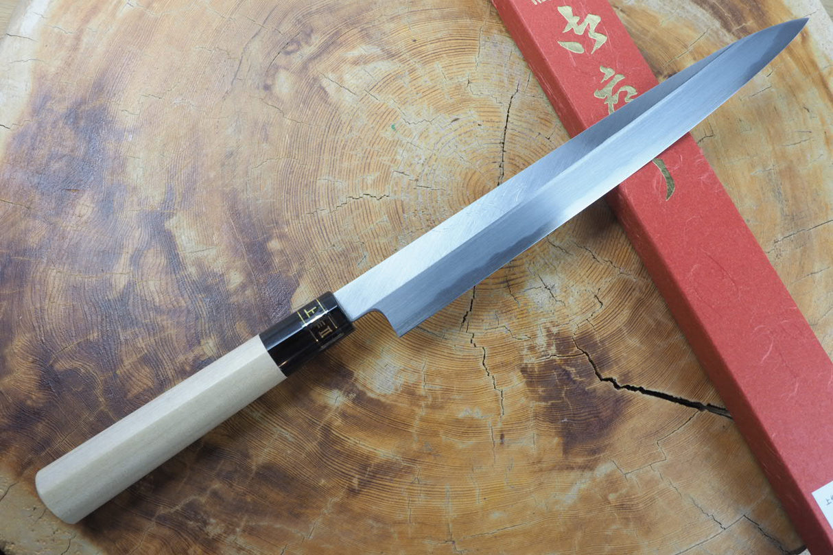 Sakai Jikko "Josaku" White-2 Steel Sashimi Yanagiba Knife (24cm/27cm/30cm)