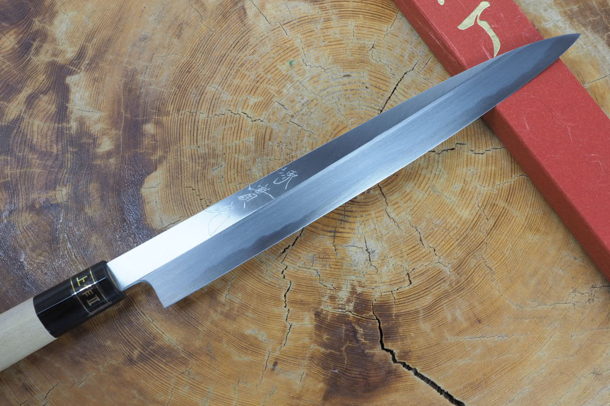 Sakai Jikko "Josaku" White-2 Steel Sashimi Yanagiba Knife (24cm/27cm/30cm)