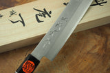Shigeki Tanaka - Hand Forged VG10 Damascus Sakimaru Sashimi with Ironwood Handle 27cm