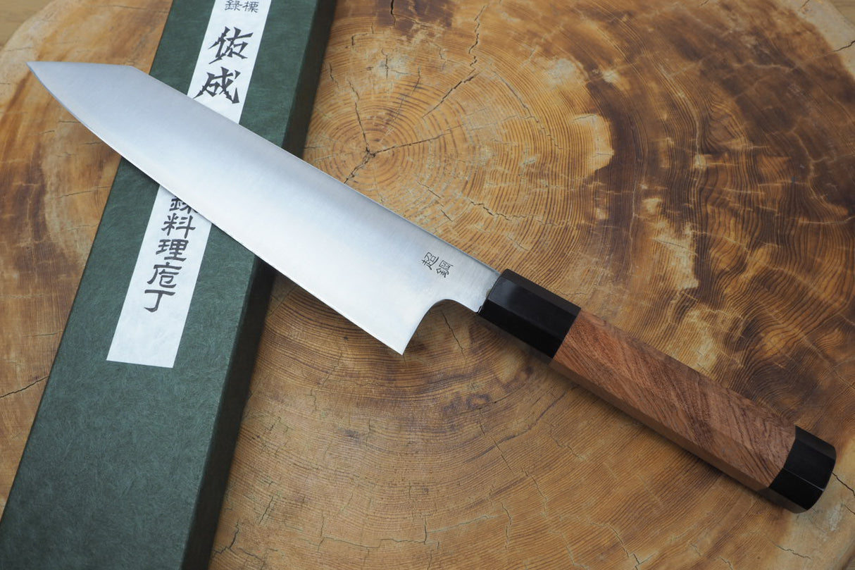 Sukenari ZDP189 Powdered High Speed Steel Kiritsuke (K-tip) Gyuto Chef's knife 21cm with Quince Wood Handle