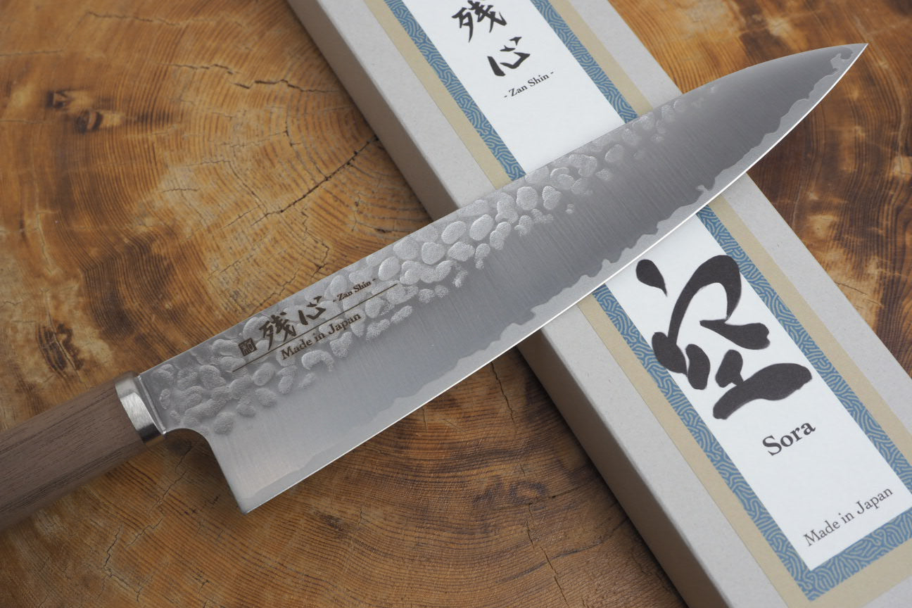 食器 shinshin 残心 Zan Shin SORA (from Seki) - VG10 Gyuto Chef's Knife Hammered