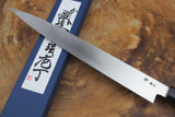 残心 Zan Shin (by Shigeki Tanaka) - Hand Forged Ginsan-Silver3 Steel Yanagiba Sashimi Knife with Ebony Handle (24cm/27cm)