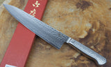 Sakai Jikko "Never Stain" Gyuto SG2 Powdered High Speed Steel Damascus with Hammered Finish (21cm/24cm)