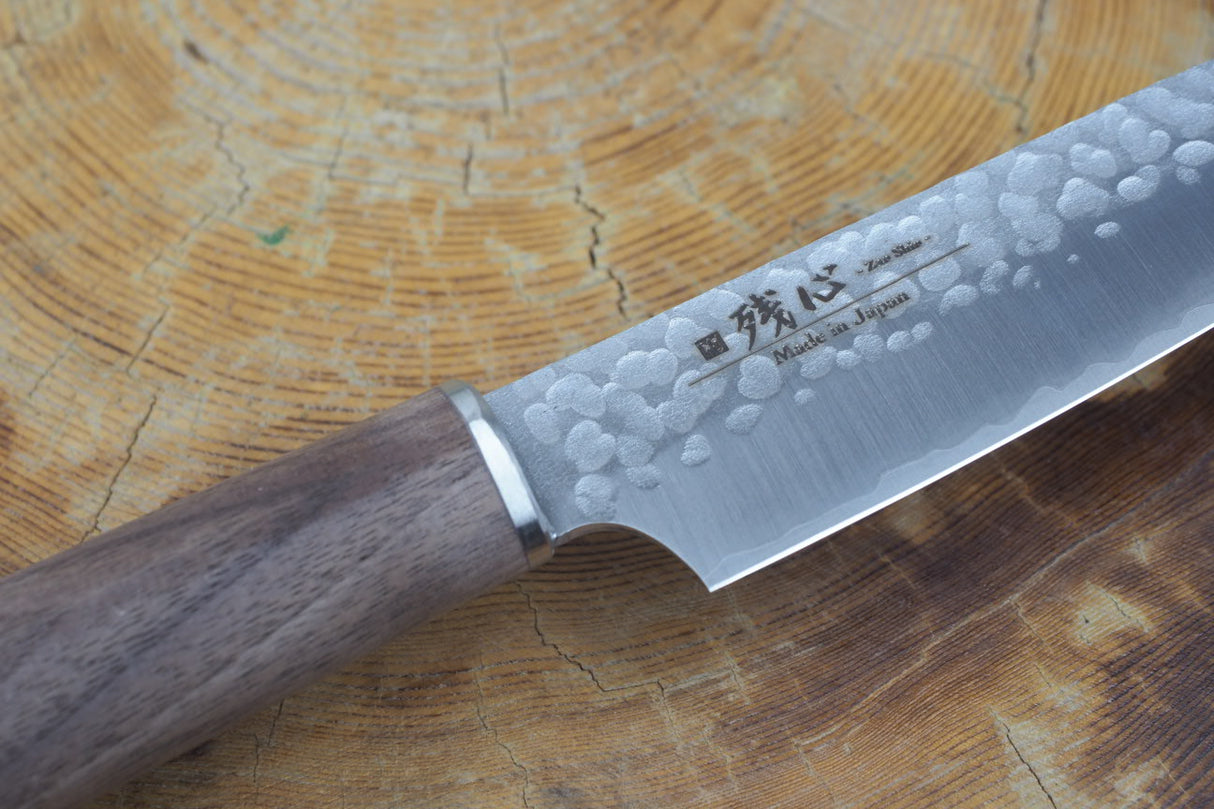 残心 Zan Shin SORA (from Seki) - VG10 Petty Hammered Finish with Walnut Handle 12cm