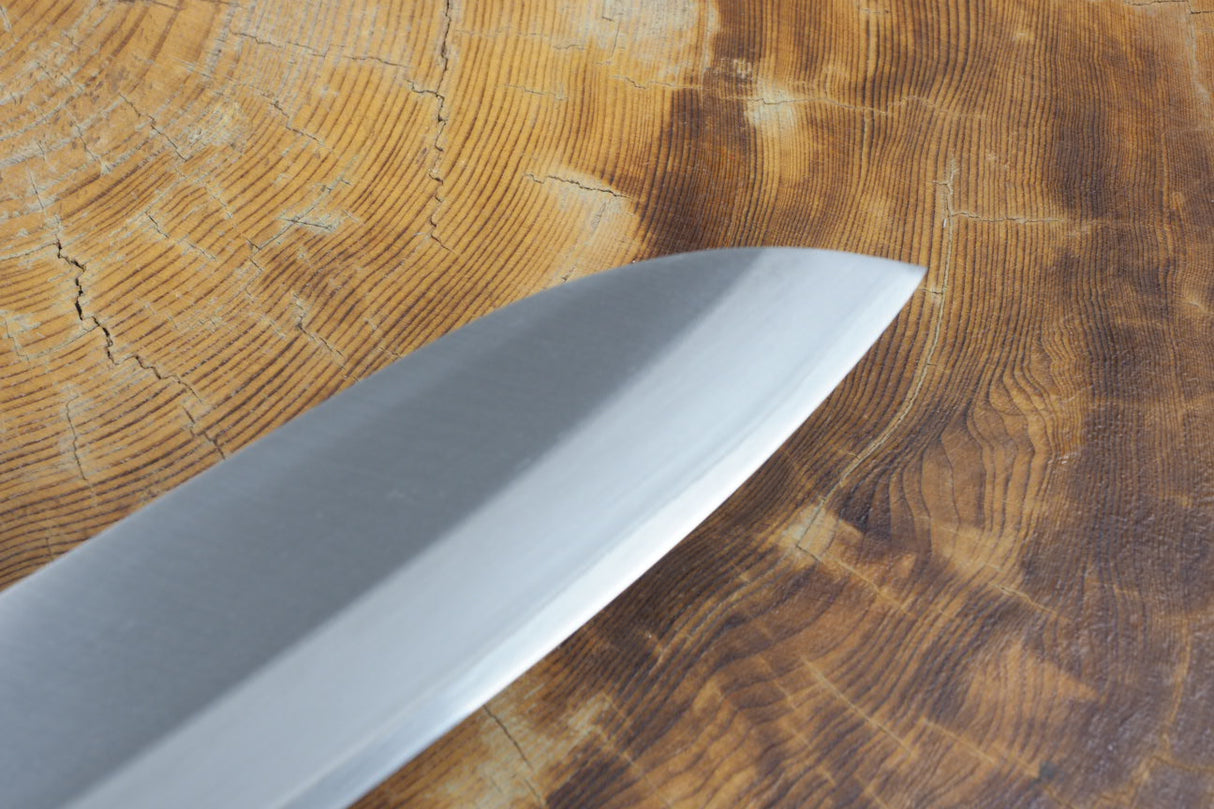 残心 Zan Shin REN (from Seki) - Blue Super steel Santoku with Japanese Oak Handle 18cm