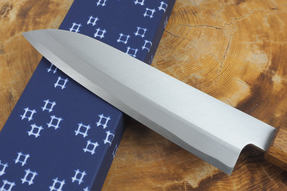 残心 Zan Shin REN (from Seki) - Blue Super steel Santoku with Japanese Oak Handle 18cm