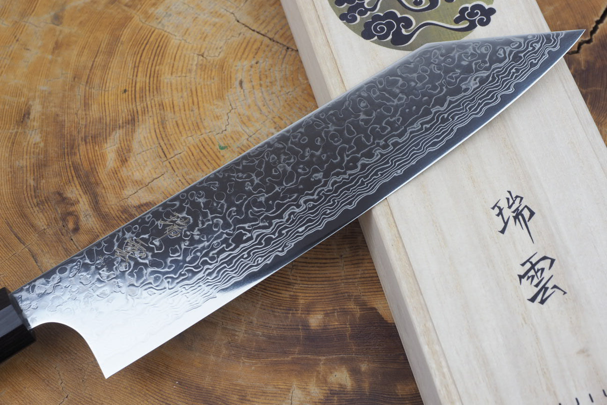 Seki Kanetsugu - Zuiun Gyuto SG2 High Speed Powdered Steel Kiritsuke (K-tip) Gyuto 21cm (custom sheath included)