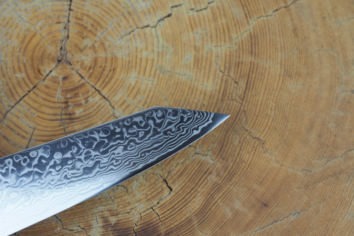 Seki Kanetsugu - Zuiun Petty SG2 High Speed Powdered Steel Kiritsuke (K-tip) 15cm (custom sheath included)