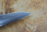 Seki Kanetsugu - Shiun Gyuto Chef's Knife 20cm VG10 Steel with Gold Leaf on Silver Lacquer Oak Handle