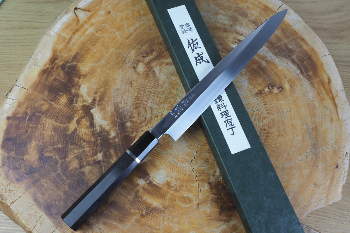 Sukenari SG2 Powdered High Speed Steel Yanagiba Sashimi knife (24m/27cm) with Ebony Horn Handle