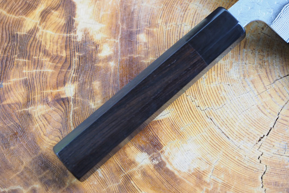 Nigara Hamono - SPG Strix Damascus Petty with Ebony Handle 13.5cm