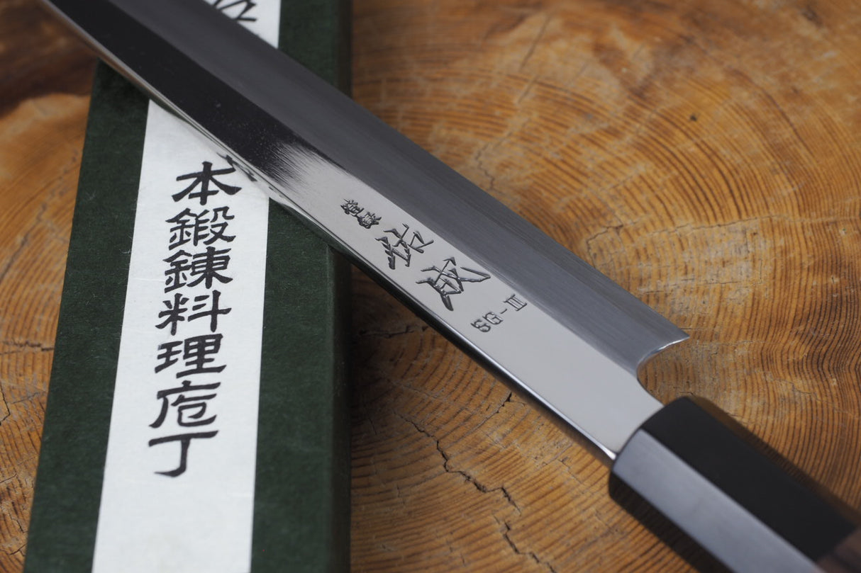 Sukenari SG2 Powdered High Speed Steel Yanagiba Sashimi knife (24m/27cm) with Rosewood & Buffalo Horn Handle