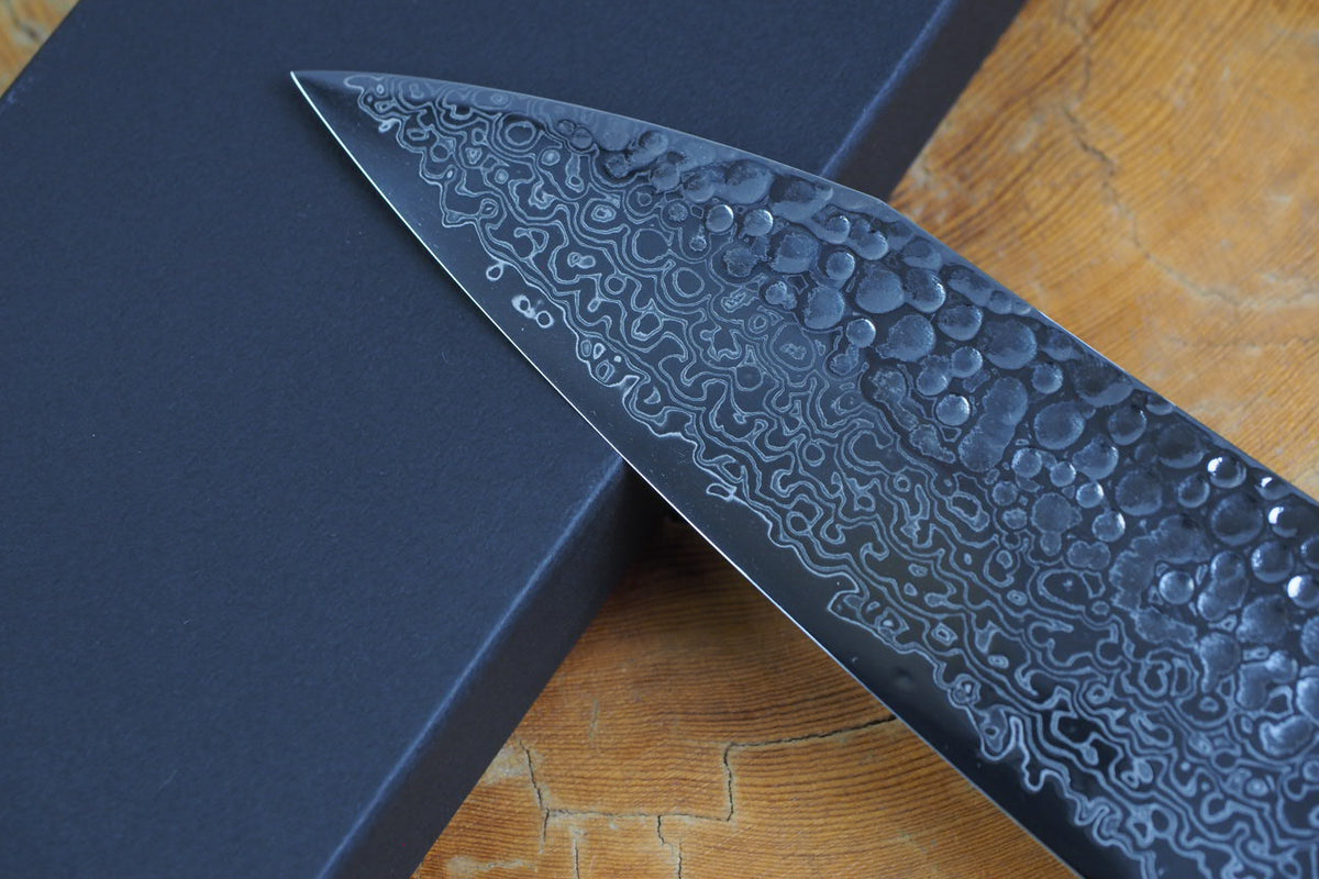 残心 Zan Shin® San - Ginsan Silver-3 Steel Nickel Damascus Sujihiki (Carving/Slicer) 27cm