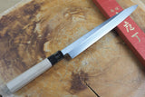 Sakai Jikko "Montanren" Blue-2 Steel Sashimi (Yanagiba) Knife (24cm/27cm/30cm)