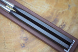 Moribashi Hexagonal Black Plywood Handle Stainless-steel  Serving Chopsticks 135mm