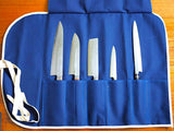 Knife case - Roll-up type (Blue)