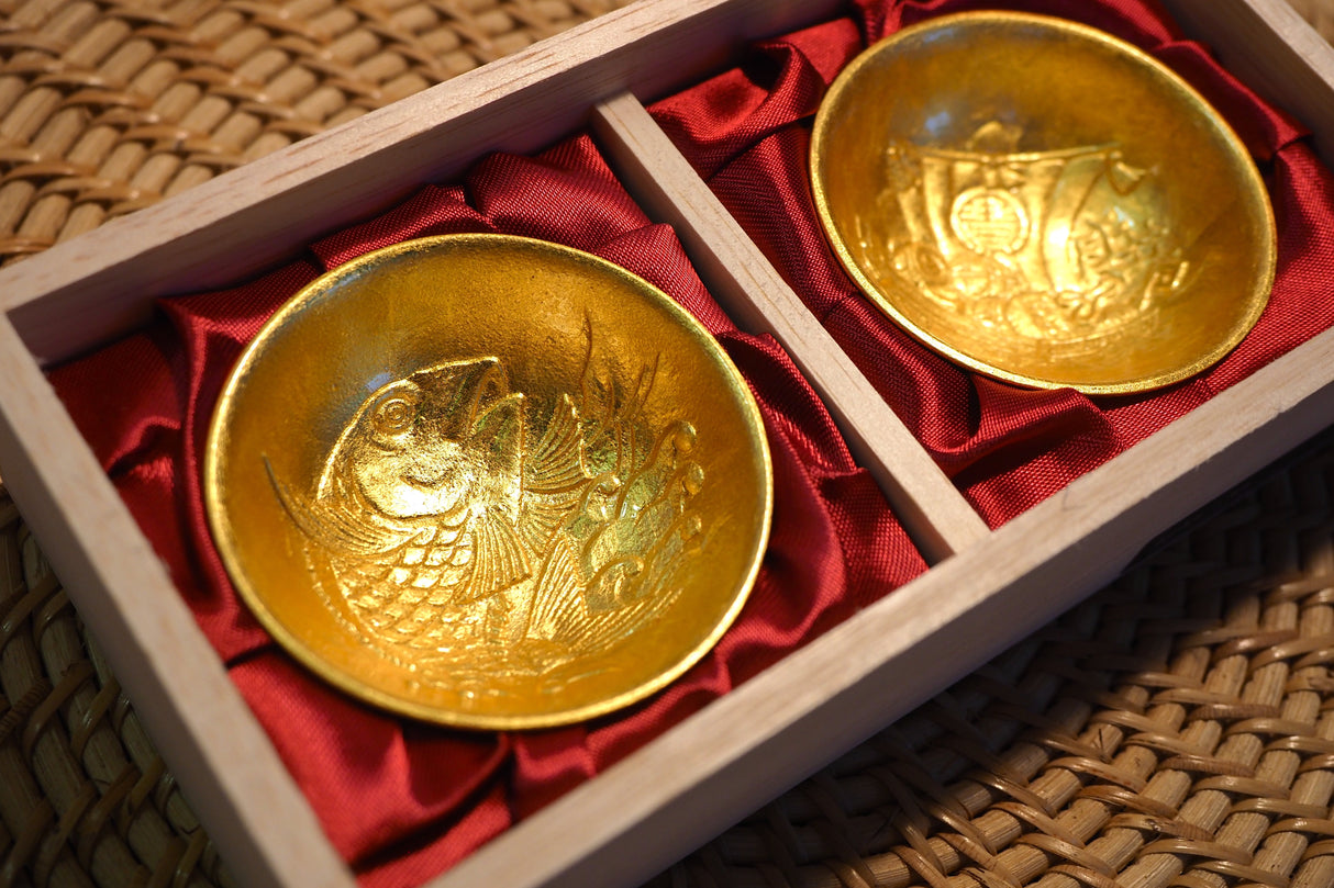 Nousaku - Celebration Sake Cup Set (Gold)