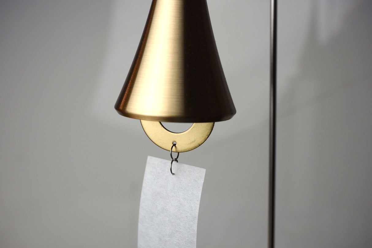 Nousaku - Brass Wind Chime Gold Horn Shape (holder sold separately)