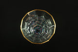 "Raden" Lacquer Coated Glass 70ml - Kaleidoscope Glass with Stone Wall Pattern (black)