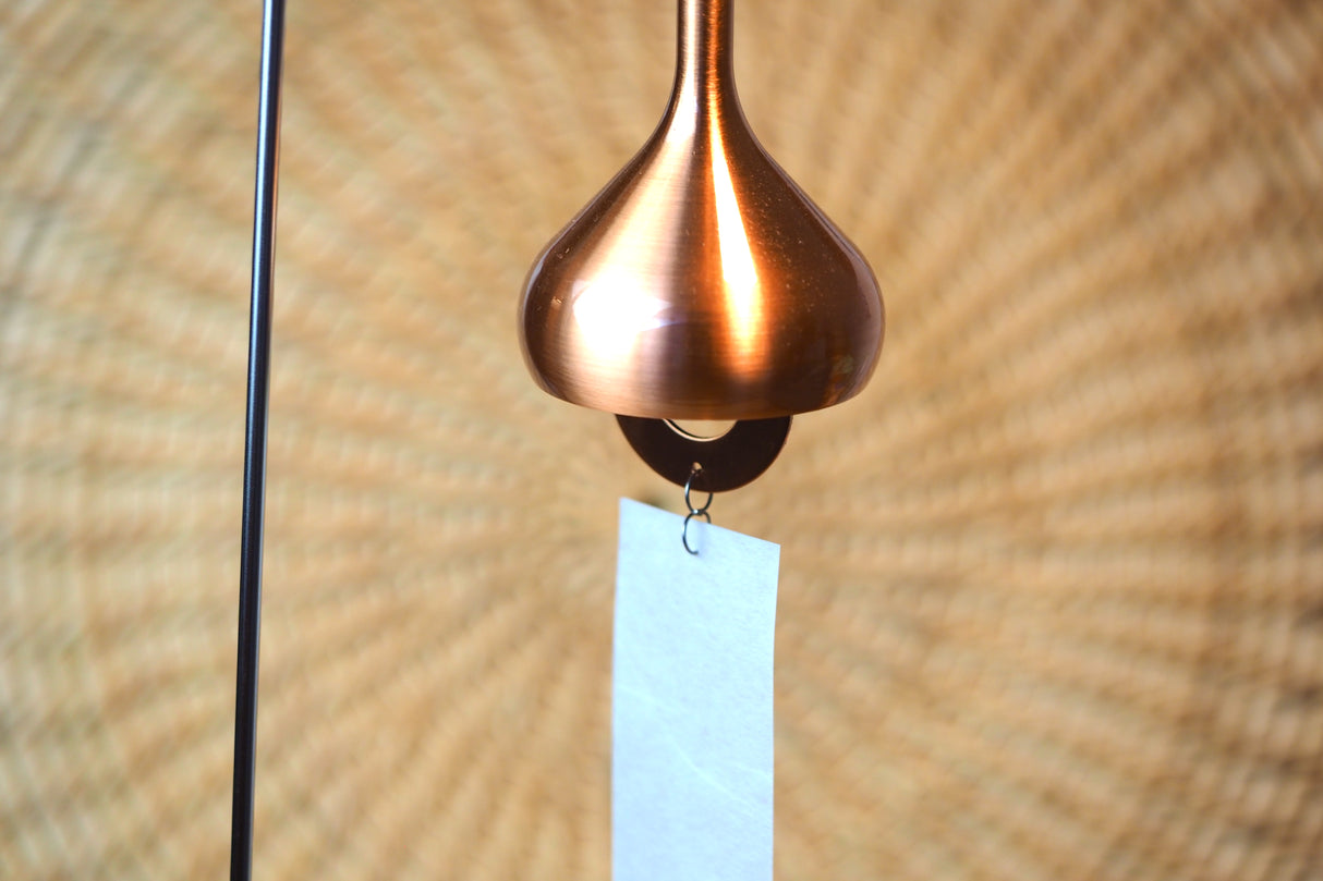 Nousaku - Brass Wind Chime Pink Gold Onion Shape (holder sold separately)