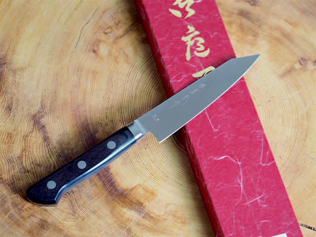 Sakai Jikko "Ginsan" Silver 3 Steel Kiritsuke (K-tip) Petty Knife (11cm)