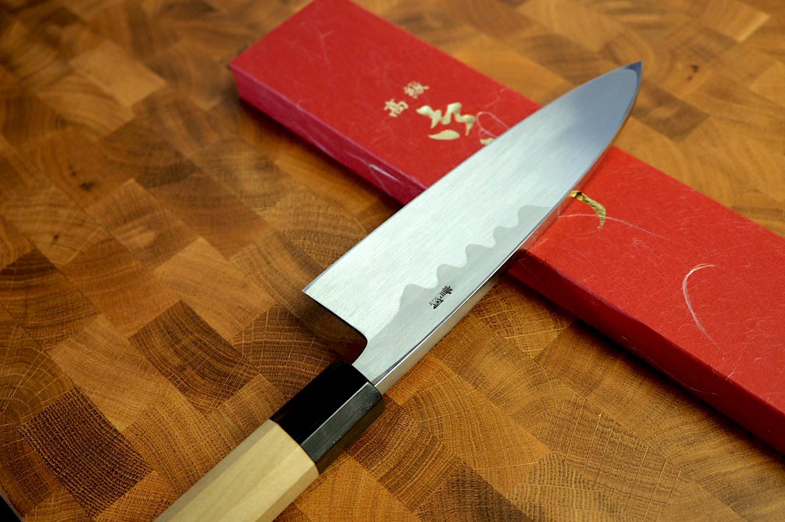 Sakai Jikko Montanren Blue-2 Steel Deba Fish Filleting Knife (15cm/18cm)