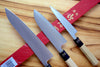 3 Knife Set: Jikko R2 Powdered High Speed Steel knives (Petty 13.5cm/Santoku 16.5cm/Gyuto 24cm)