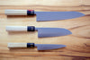 3 Knife Set: Jikko R2 Powdered High Speed Steel knives (Petty 13.5cm/Santoku 16.5cm/Gyuto 24cm)
