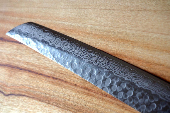 Sakai Jikko VG10 Core Damascus Steel Double-edged Sashimi (Sakimaru) knife 30cm