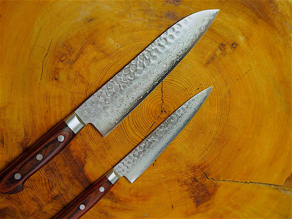 JIKKO Mille-feuille Santoku knife VG-10 Gold Stainless Steel Japanese