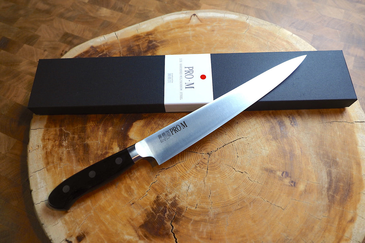 Seki Kanetsugu - PRO-M Sujihki Carving/Slicer Knife Molybdenum steel Plywood handle 24cm