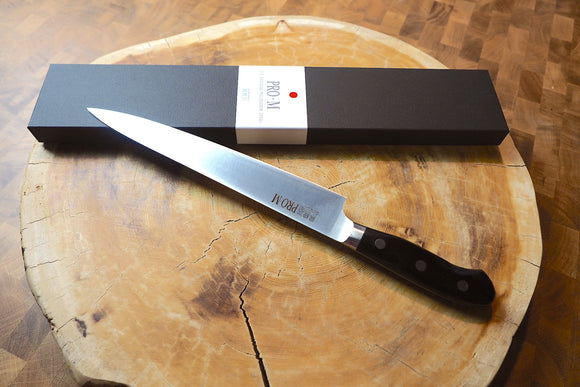 Seki Kanetsugu - PRO-M Sujihki Carving/Slicer Knife Molybdenum steel Plywood handle 24cm