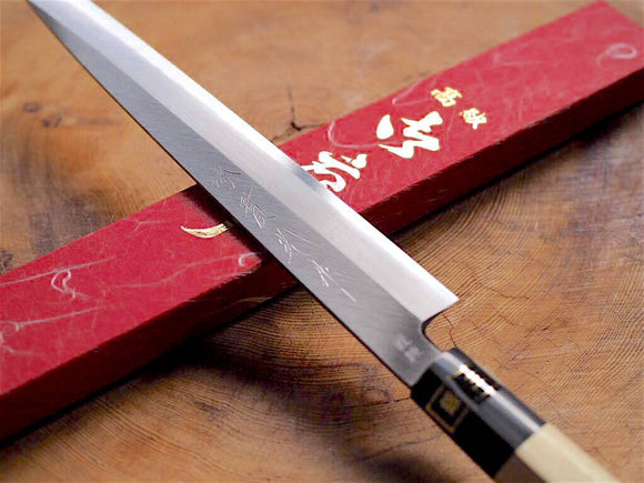 Sakai Jikko "Ginsan" Silver-3 Steel Sashimi (Yanagiba) Knife 24cm-2