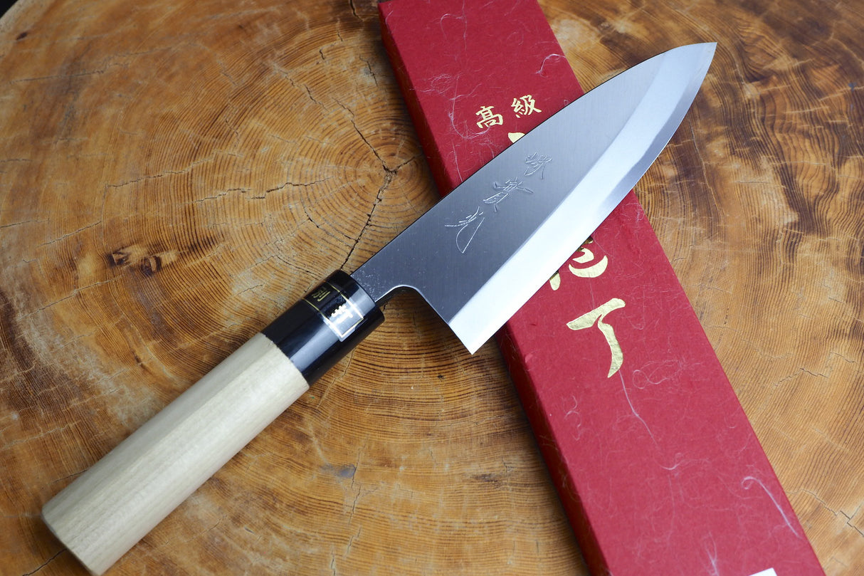 Sakai Jikko "Betsuuchi" White-3 Steel Deba Fish Filleting Knife (15cm/18cm)