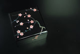 Raden Lacquer Jewel Box - Cherry Blossom Pattern (black) (11.2x11.2x5.6cm)