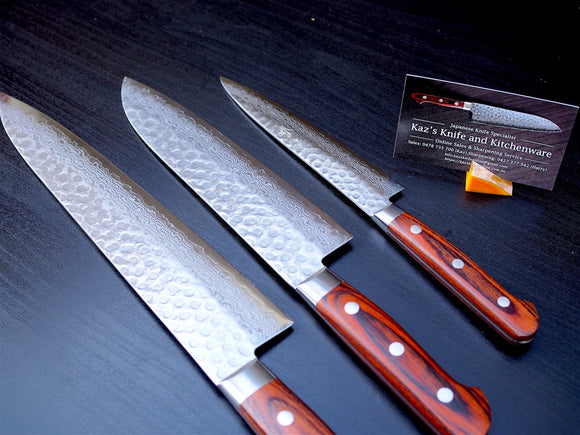 Sakai Jikko Japanese Knife Sets-2 (Gyuto, Santoku, Petty)