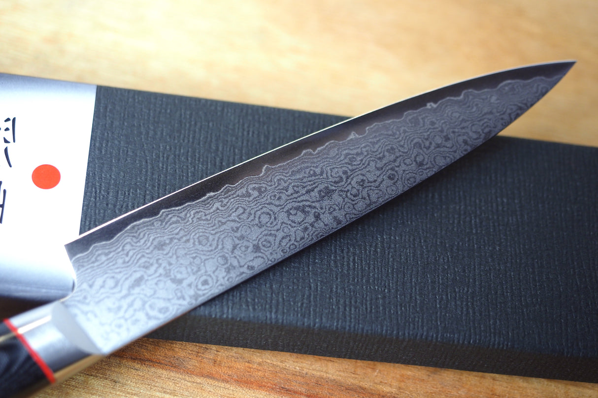 Seki Kanetsugu - Saiun Petty VG10 Damascus with Micarta handle 12cm