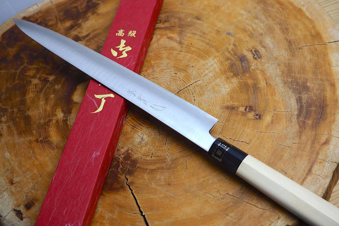 Sakai Jikko "Ginsan" Silver 3 Steel Wa-Sujihiki Slicer/Carving knife (30cm)