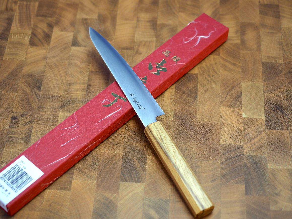 Sakai Jikko "Loco" Wa-Petty Knife VG10 Core Japanese Oak Handle (15cm)