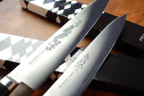 Misono EU Carbon Steel Gyuto Chef's Knife with Dragon/Flower Engraving (21cm/24cm)