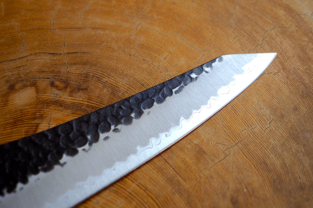 Sakai Jikko "Joker" Kurouchi Wa-Gyuto Knife Blue Super Steel with Hammered Finish (21cm)