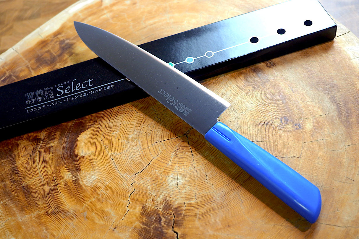 Seki Kanetsugu - Colour Select Gyuto Chef's Knife 21cm (Red, Blue or Green handle)