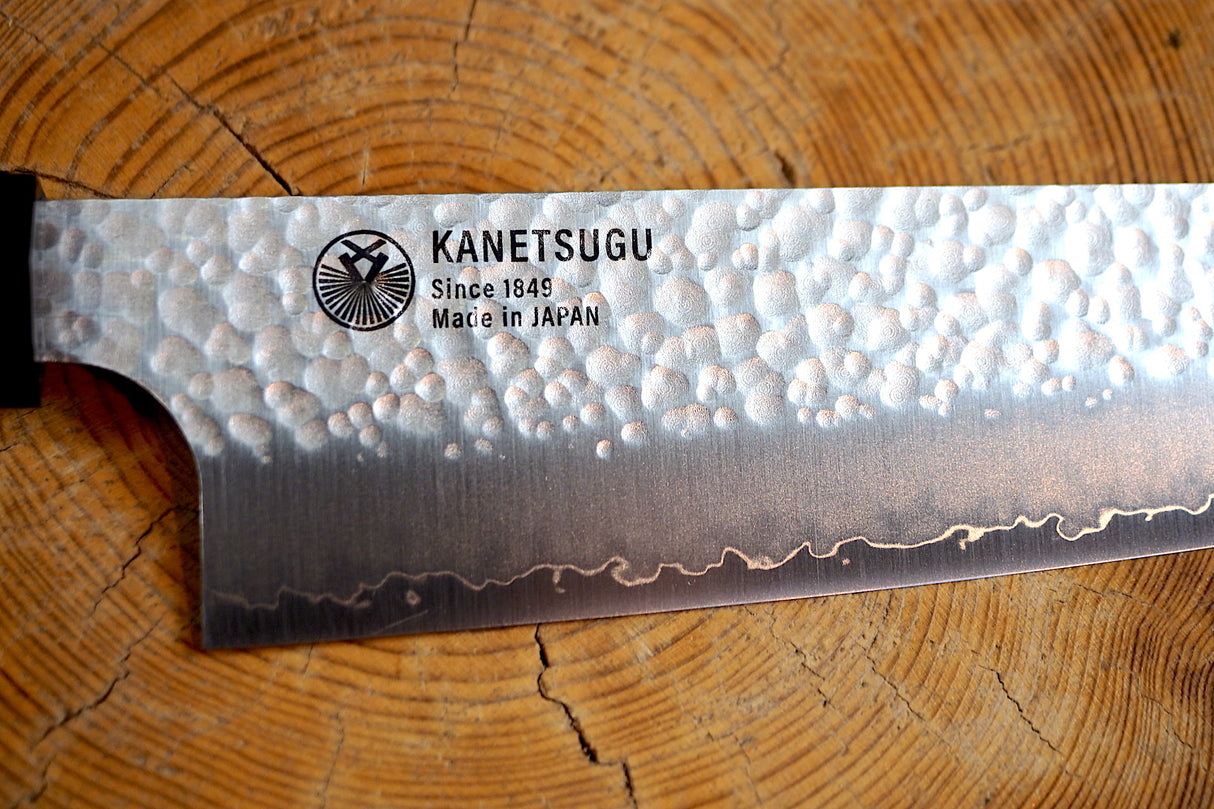 Seki Kanetsugu - Heptagon Wood Gyuto Chef's Knife VG10 Steel hammered finish 20cm