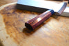 Seki Kanetsugu - Heptagon Wood Santoku Knife VG10 Steel hammered finish 17cm